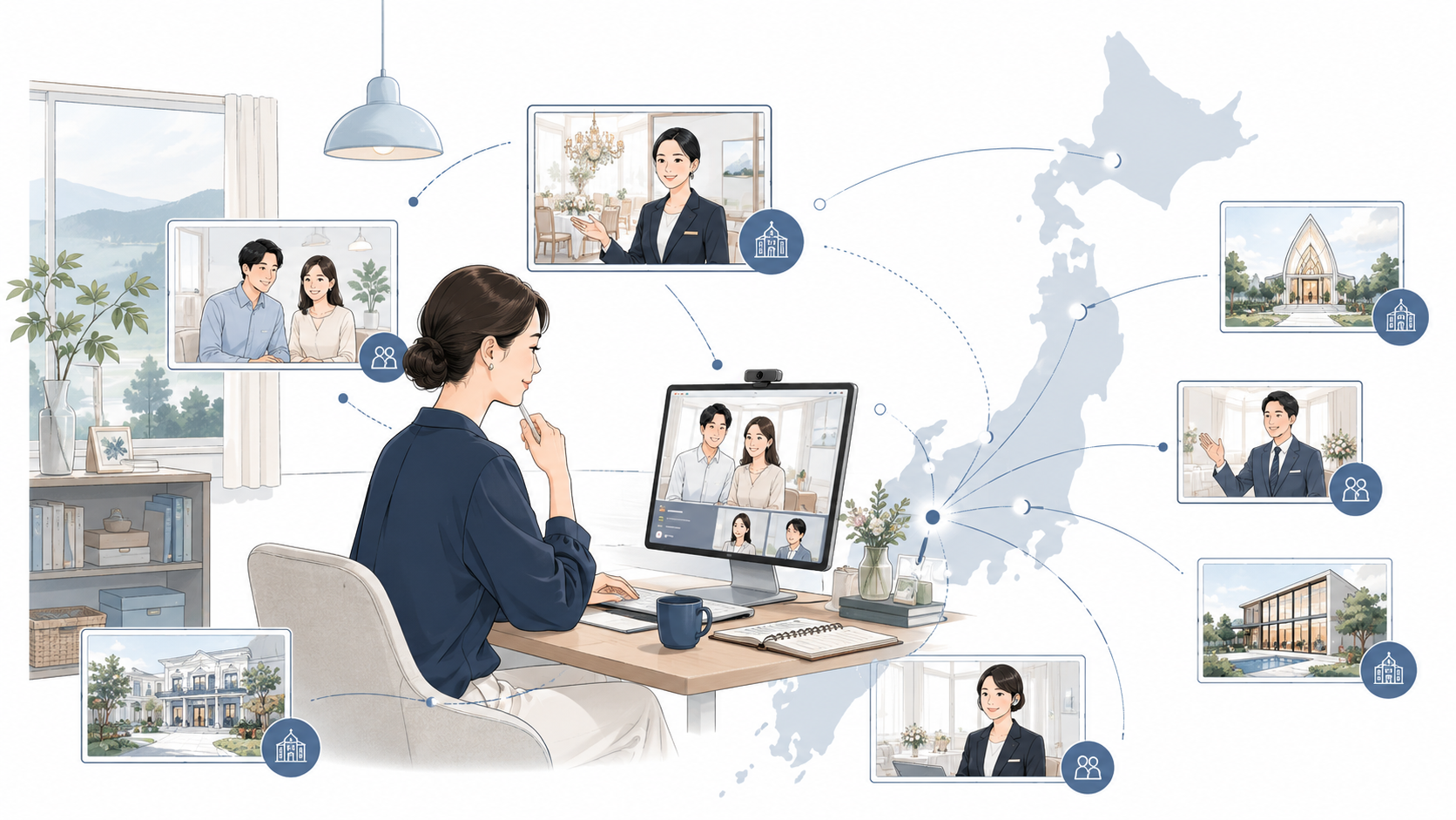 完全オンライン打合せ案件のイメージ
